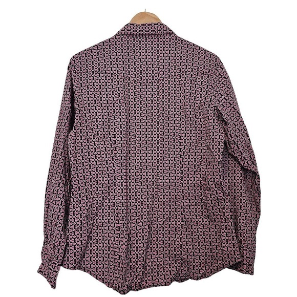 Wrangler Breast Cancer Button Up Blouse Womens Size Medium Pink Pearl Snaps - Picture 2 of 10